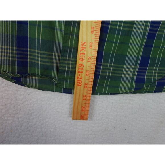 Saddlebrook Mens Long Sleeve Button Down Green Paid Shirt Size XLT - Picture 5 of 9